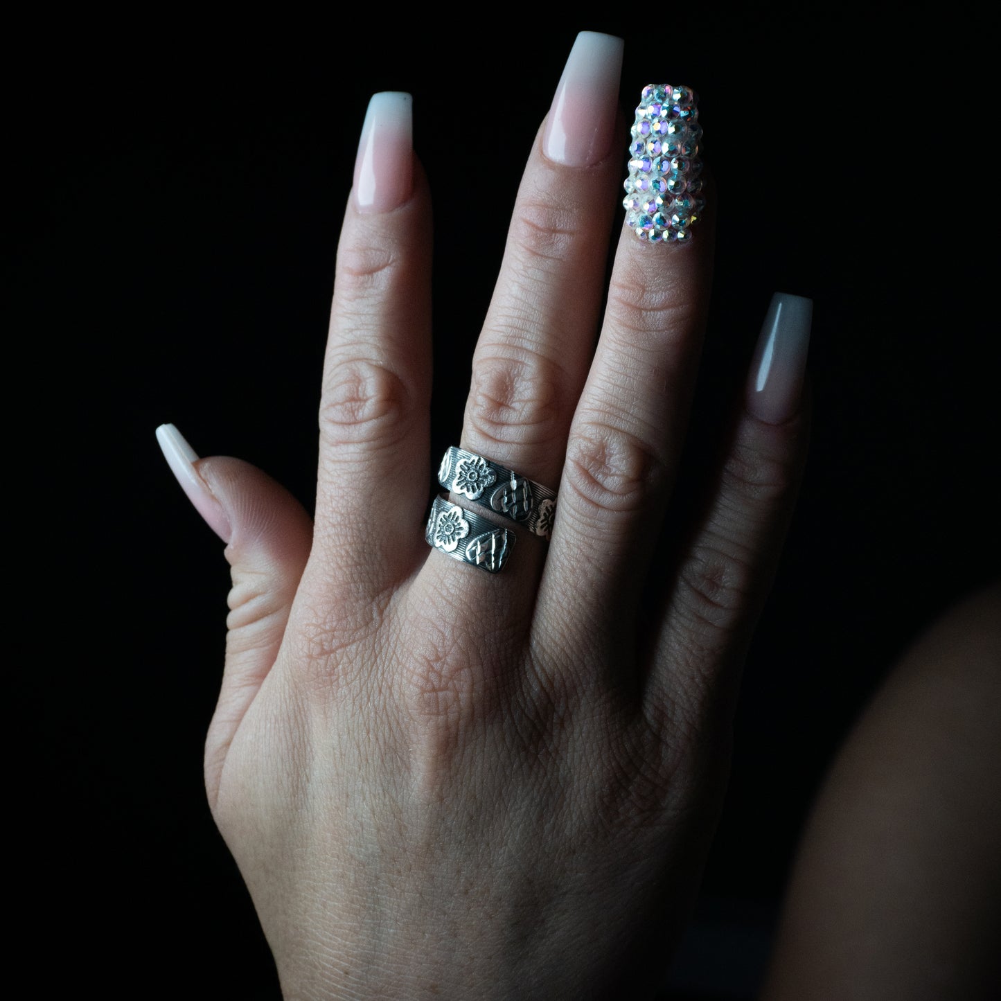 Anillo flores marquesita