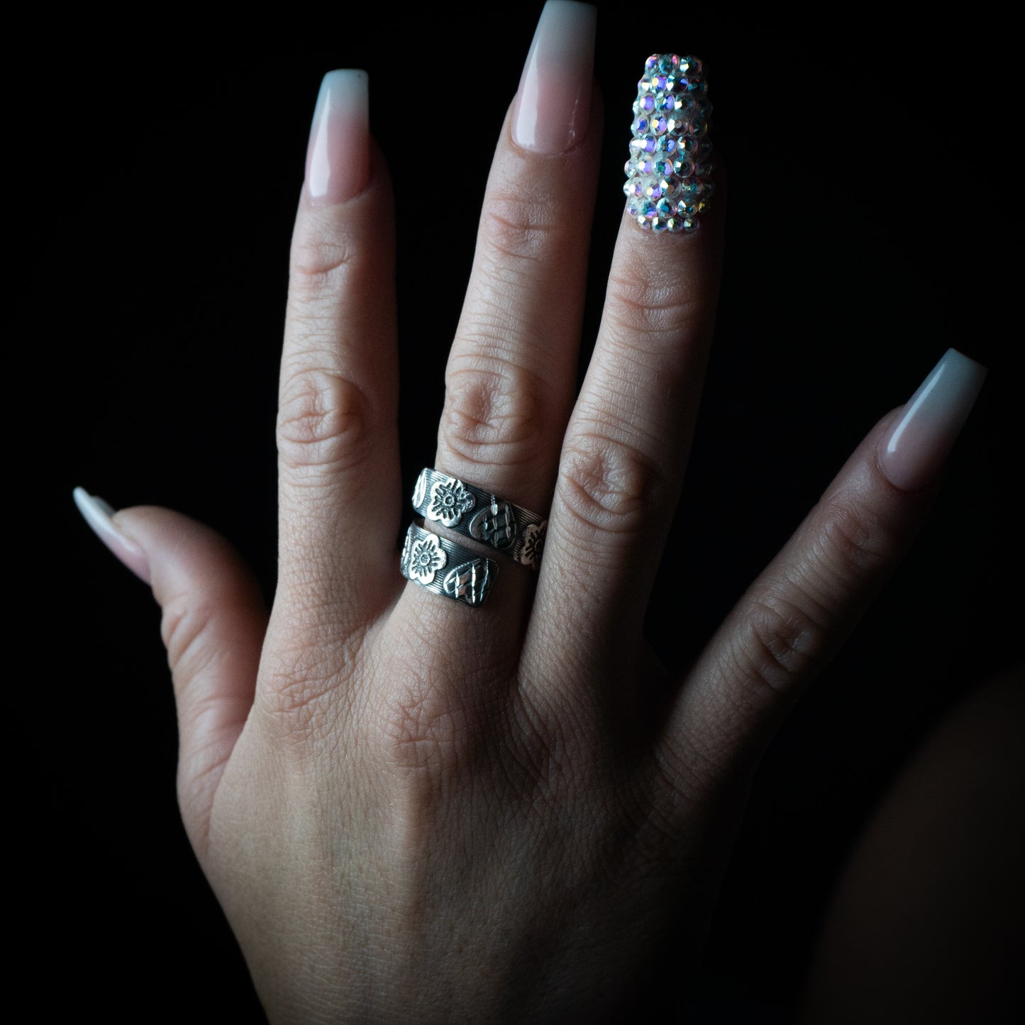 Anillo flores marquesita