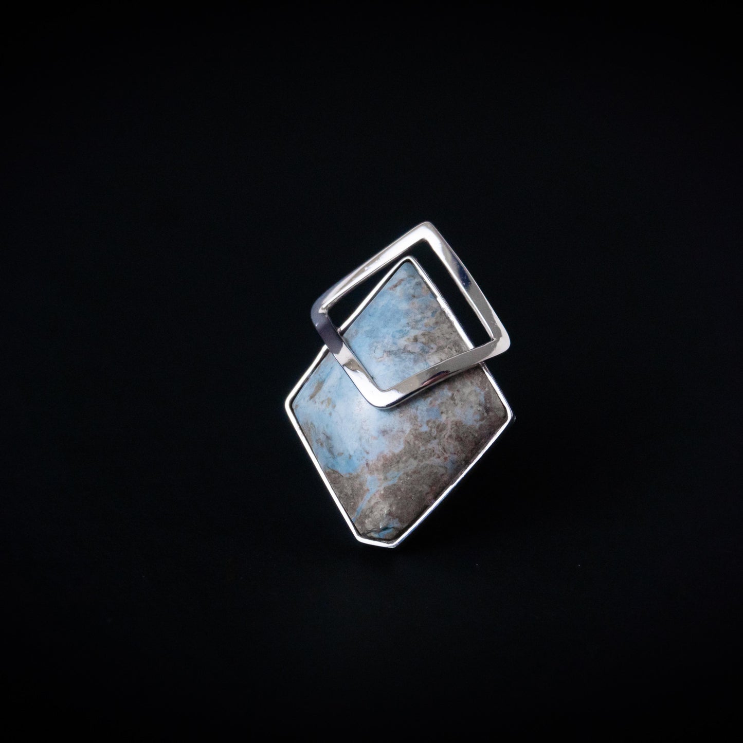Punta de plata anillo